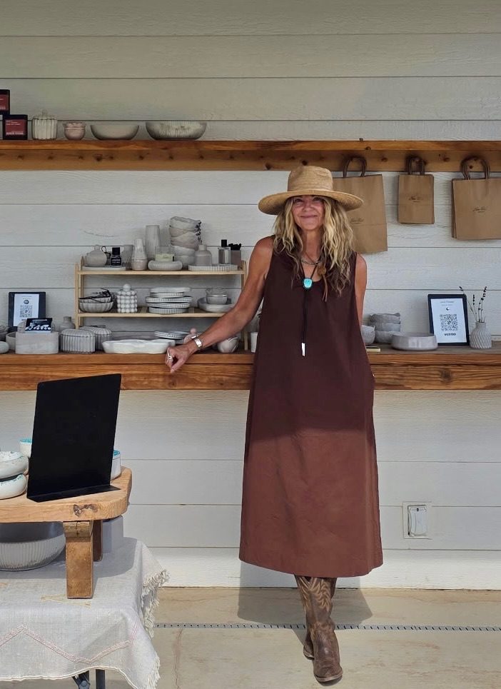 Janet at cemented. workshops at her New West Studio in St. George, Utah