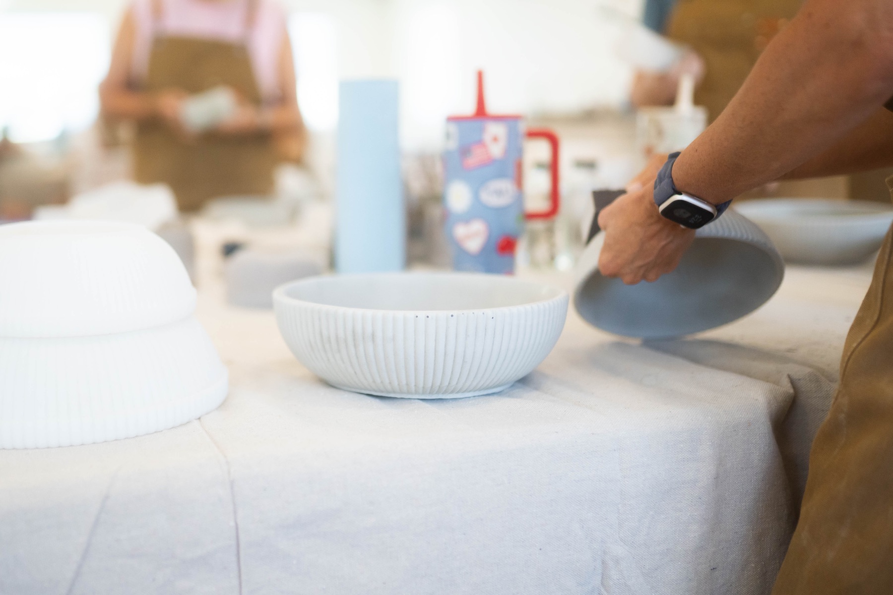 A cured bowl released from its mold